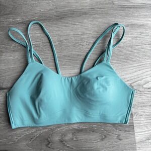 Lululemon Aqua Blue Strappy Sports Bra Yoga Workout Athletic Women Small‎